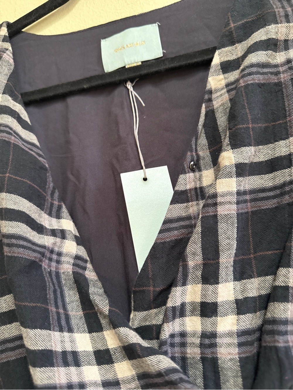 Plaid Ruffle-Hem Dress - Picture 4 of 6